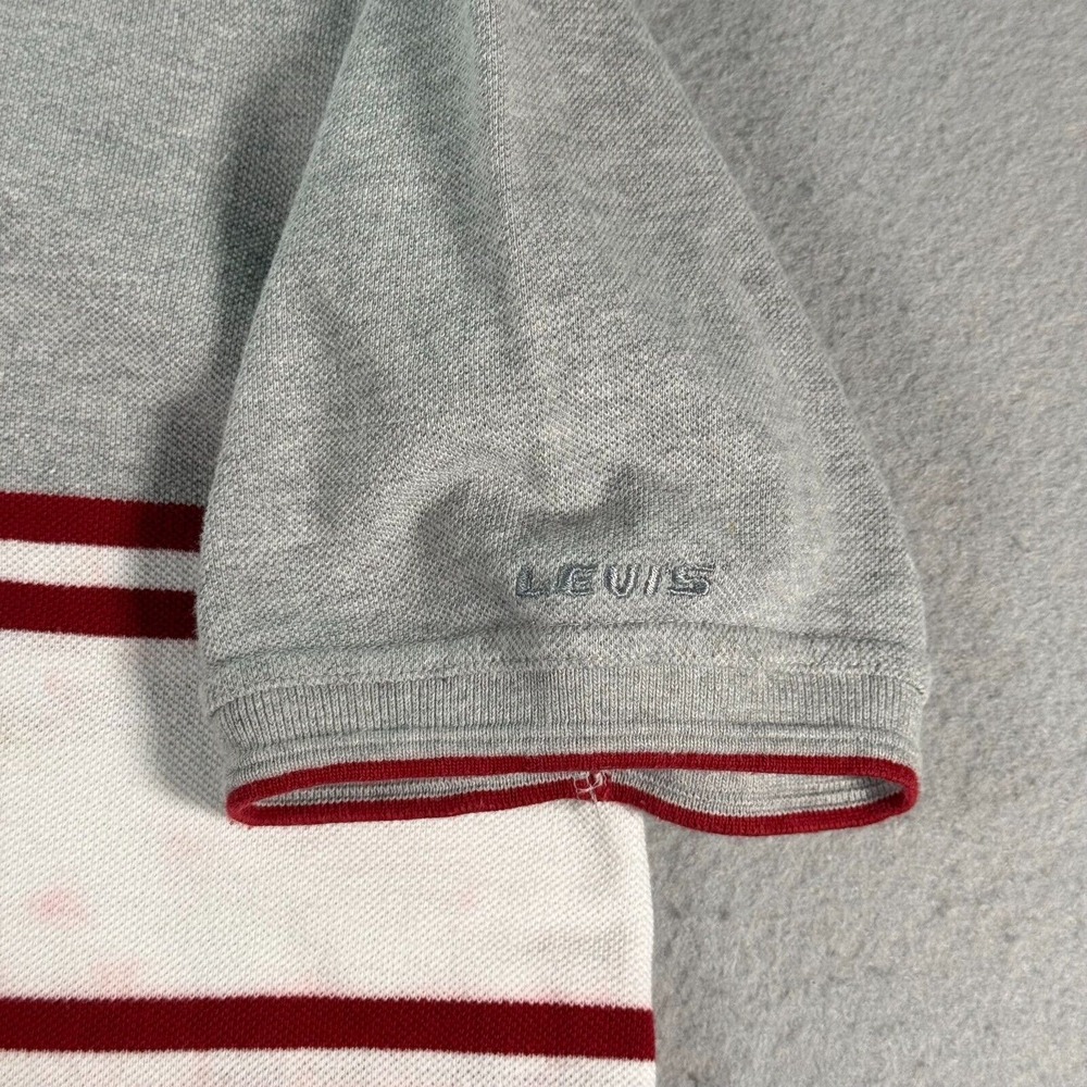 Vintage Levis‎ Polo Shirt Mens Large Multicolor Stripes Classic Golf Classic 90s - Picture 9 of 12